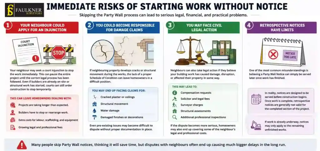 What Happens If You Start Work Without a Party Wall Notice? 1 Immediate Risks of Starting Work Without Party Wall Notice Banbury